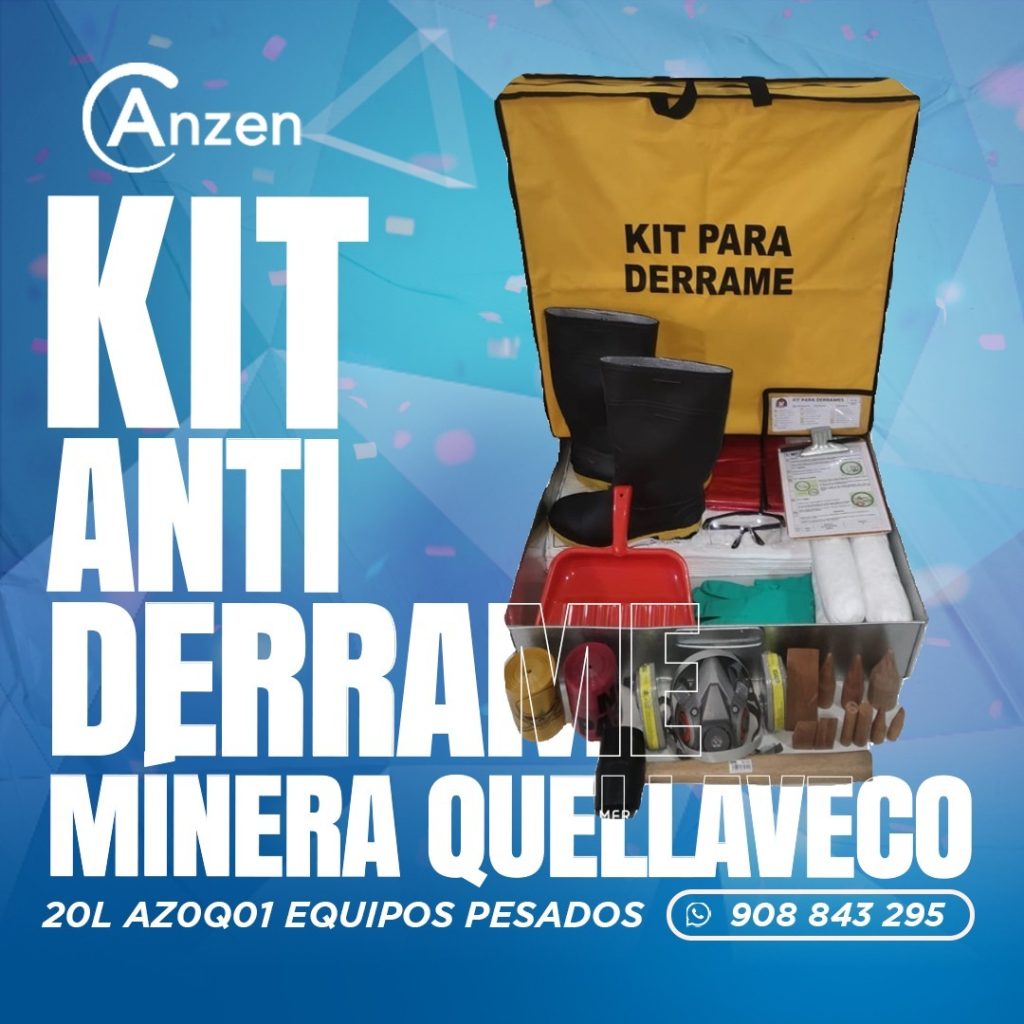 Kit antiderrame minera quellaveco 20L AZ0Q01 equipos pesados-camiones línea amarilla