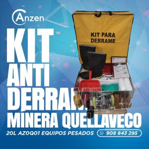 Kit antiderrame minera quellaveco 20L AZ0Q01 equipos pesados-camiones línea amarilla