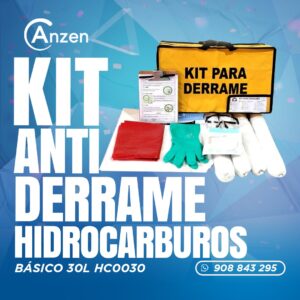 Kit antiderrame para hidrocarburos Basico 30L AZ0030